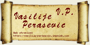 Vasilije Perašević vizit kartica